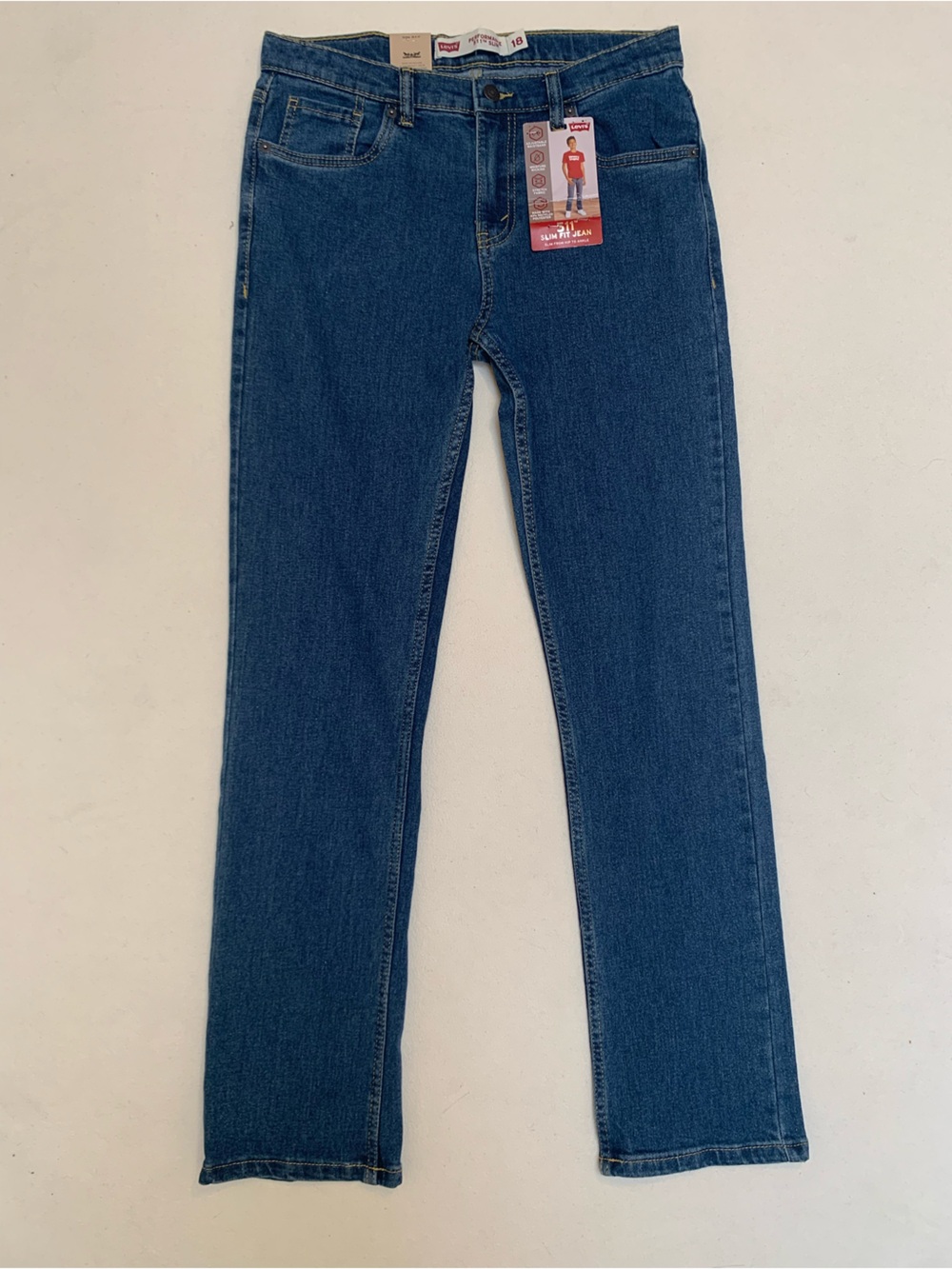 Levi's 511 Slim Fit Skinny Jeans Boys, Stretch, Adjustable Waist, 18 REG - 29x31